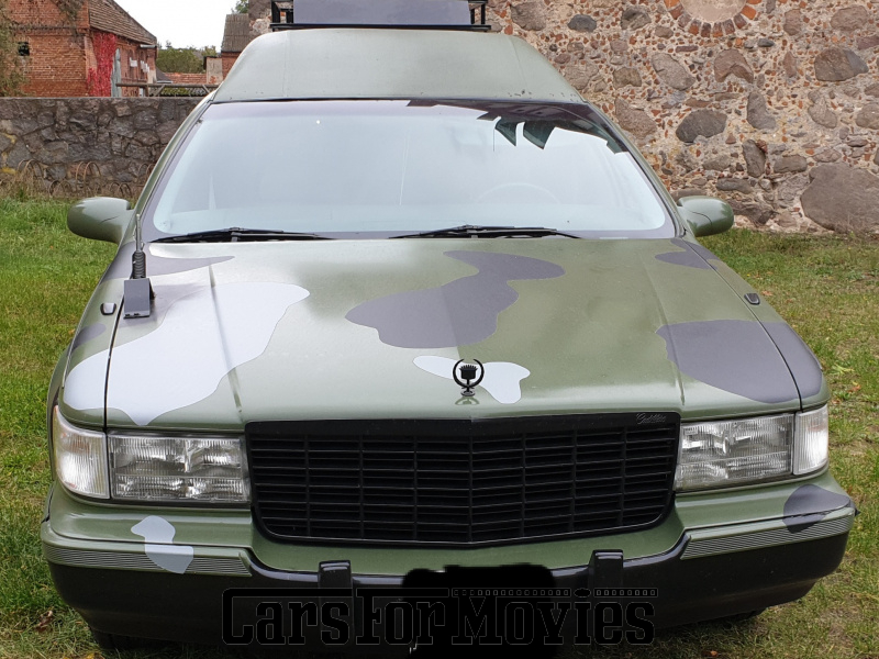CarsForMovies | Cadillac Fleetwood 1996 USA Sonstige Sonstige Zivilfahrzeug Leichenwagen Brandenburg 5133 Bestatter Coroner Camouflage tarnfarben flecktarn hearse mortuary funeral car Camping Unikat